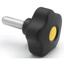 Elesa Black Polypropylene Hex Clamping Knob M10 Threaded Stud 53 mm Diameter 169973-C9