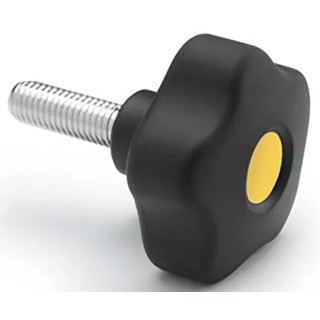 Elesa Black Polypropylene Hex Clamping Knob M10 Threaded Stud 53 mm Diameter 169973-C9