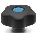 Elesa Black Polypropylene Hex Clamping Knob M8 Threaded Hole 53 mm Diameter 169952-C9