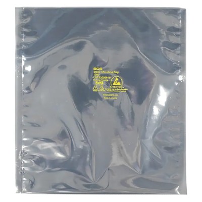 SCS Anti-Static Bag 355mm Width x 405mm Length Clear Polyester Metal Polyethylene 0.07mm Thickness 31.72MPa Tensile 1001416