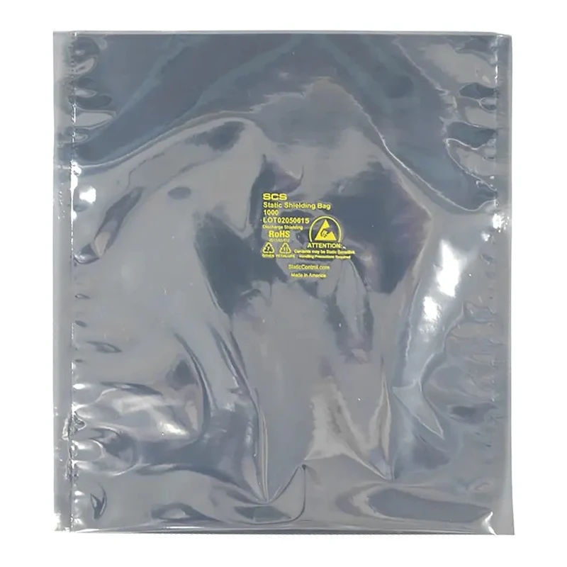 SCS Anti-Static Bag 355mm Width x 405mm Length Clear Polyester Metal Polyethylene 0.07mm Thickness 31.72MPa Tensile 1001416