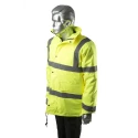 Portwest 300D Industry High Visibility Yellow Men's Hi Vis Traffic Jacket M 918-5923