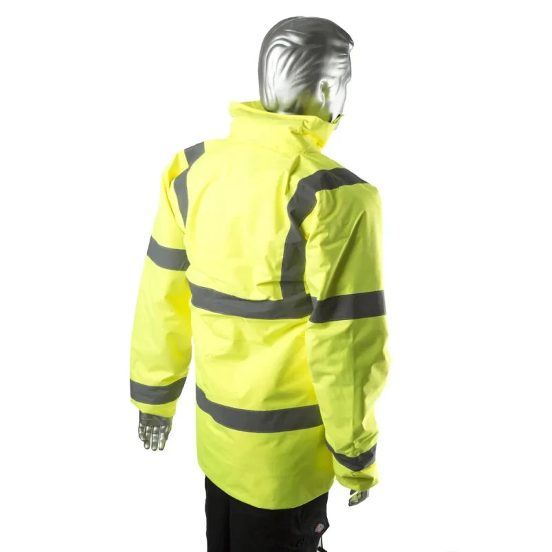 Portwest 300D Industry High Visibility Yellow Men's Hi Vis Traffic Jacket M 918-5923