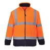 Portwest Navy Orange Men's Hi Vis Work Fleece Zipper Closure 2XL 918-6055