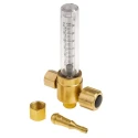 GCE Blow Torch Oxygen, Acetylene Precision Flow Meter with Brass Finish and 3/8 Inch BSP Connections 9423240RS