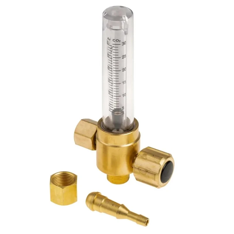 GCE Blow Torch Oxygen, Acetylene Precision Flow Meter with Brass Finish and 3/8 Inch BSP Connections 9423240RS