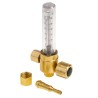 GCE Blow Torch Oxygen, Acetylene Precision Flow Meter with Brass Finish and 3/8 Inch BSP Connections 9423240RS