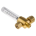 GCE Blow Torch Oxygen, Acetylene Precision Flow Meter with Brass Finish and 3/8 Inch BSP Connections 9423240RS
