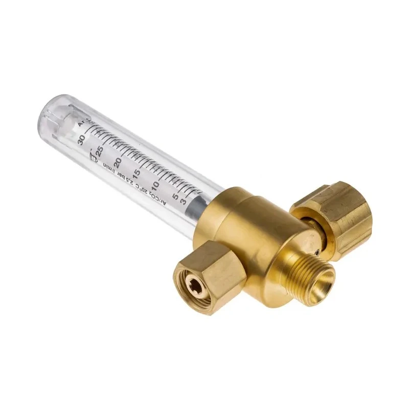 GCE Blow Torch Oxygen, Acetylene Precision Flow Meter with Brass Finish and 3/8 Inch BSP Connections 9423240RS