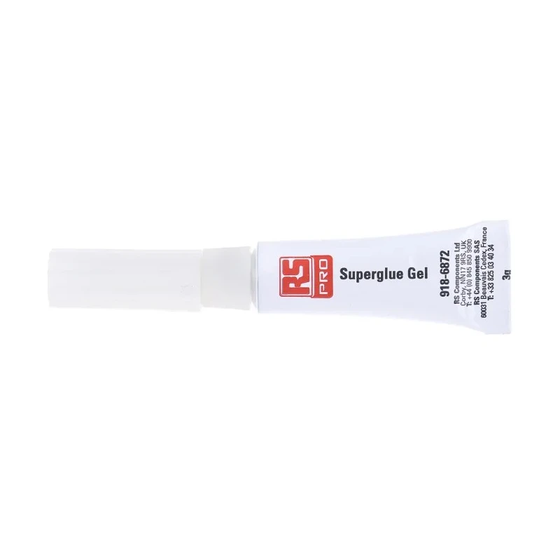 RS PRO Industrial Cyanoacrylate Adhesive Gel Transparent 3 g Tube 918-6872