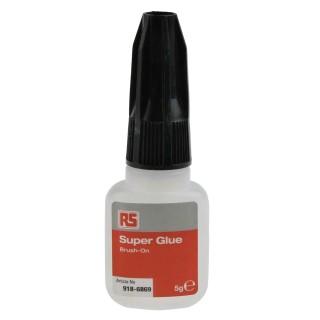 RS PRO Industrial Cyanoacrylate Adhesive Liquid Super Glue Transparent 5 g 918-6869