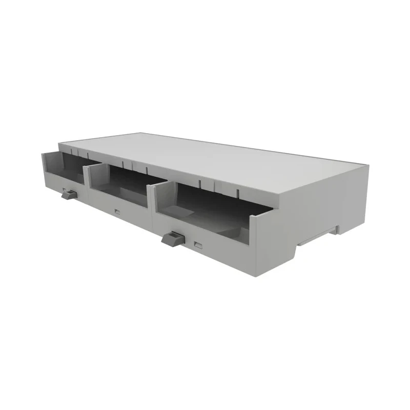 Italtronic DIN Rail Enclosure Kit Modulbox Compact Series ABS Grey 87mm Height 209.4mm Length 71.3mm Width 35.1212000.BL