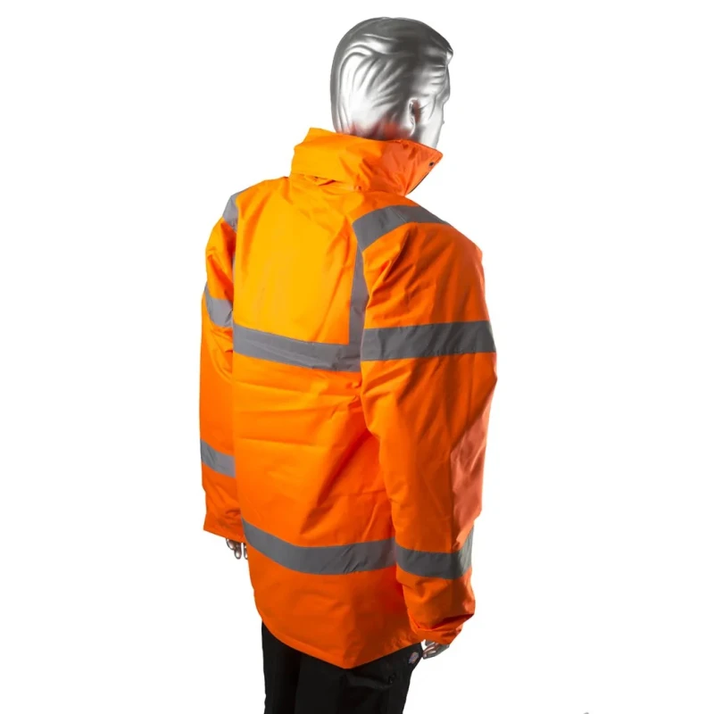 Portwest Orange Men's Hi Vis Traffic Jacket, L 918-5914