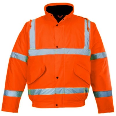 Portwest 300D Industry High Visibility Orange Men's Hi Vis Traffic Jacket XL 918-5917