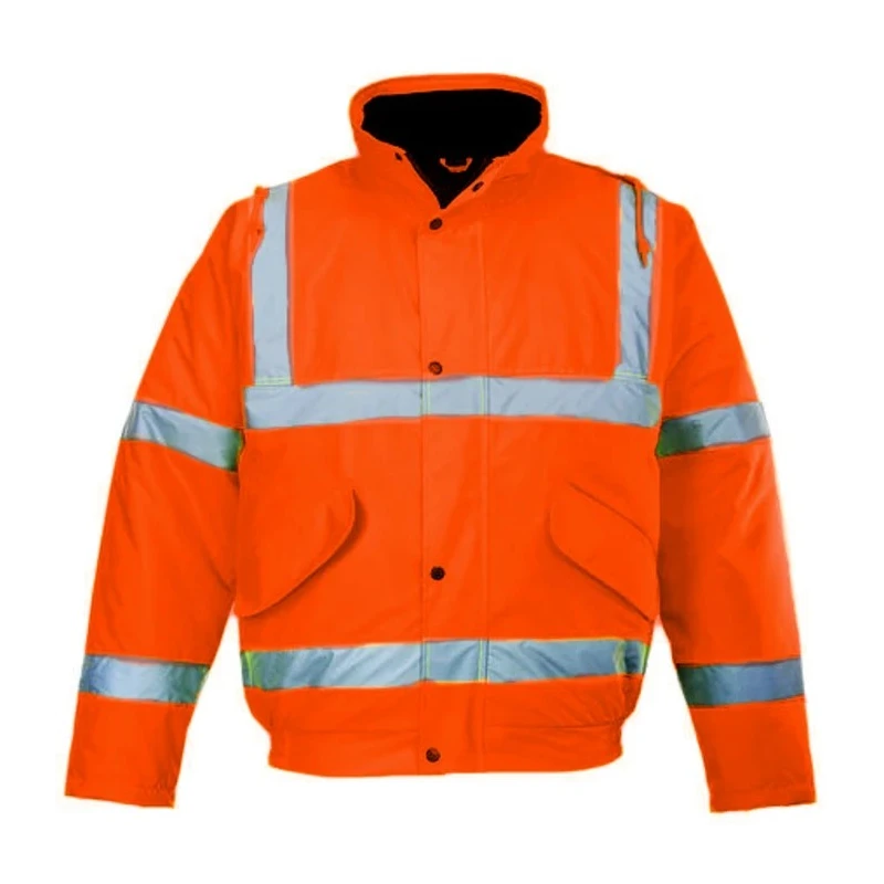 Portwest 300D Industry High Visibility Orange Men's Hi Vis Traffic Jacket XL 918-5917