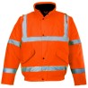 Portwest 300D Industry High Visibility Orange Men's Hi Vis Traffic Jacket XL 918-5917