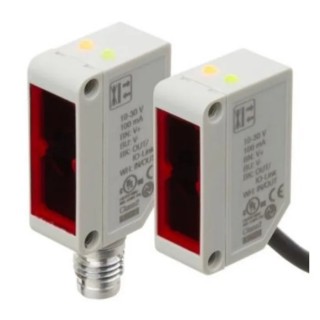 RS PRO Diffuse with Background Suppression Photoelectric Sensor Block Sensor 1 m NPN/PNP IP69K