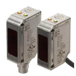RS PRO Diffuse with Background Suppression Photoelectric Sensor, Block Style, Laser Light Source, 1 m Detection Range IP69K