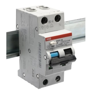 ABB Residual Current Circuit Breaker with Overload Protection 6A Current Rating 2-Pole 30mA 2CSR275080R1065 DS201 M B6 AC30