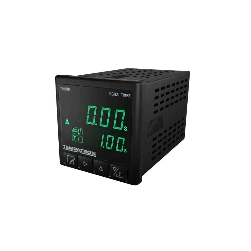 Tempatron Multifunction Panel Timer Relay, 2-Contact, 7 to 24 V AC, 99.99 s to 9999 h, 13-Function, SPDT, Panel Mount TF48