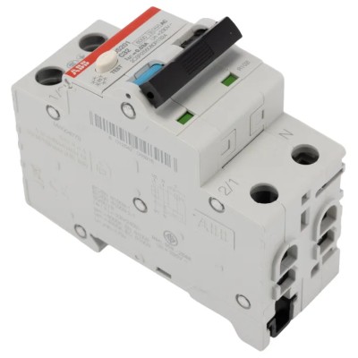 ABB Residual Current Circuit Breaker with Overload Protection 32A Current Rating 2-Pole 30mA 2CSR255080R1324 DS201 C32 AC30