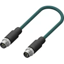 RS PRO Sensor Actuator Cable Male 4 Way Straight to Male 4 Way M12, 2 m, 250V, IEC 61076-2-101, IP67 201-7171