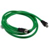 RS PRO Cat5e Ethernet Cable, 2 m Length, Green Braid PVC Jacket, M12 Male to RJ45 Male Connector, 60V RS PRO Cat5e