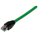 RS PRO Cat5e Ethernet Cable, 2 m Length, Green Braid PVC Jacket, M12 Male to RJ45 Male Connector, 60V RS PRO Cat5e
