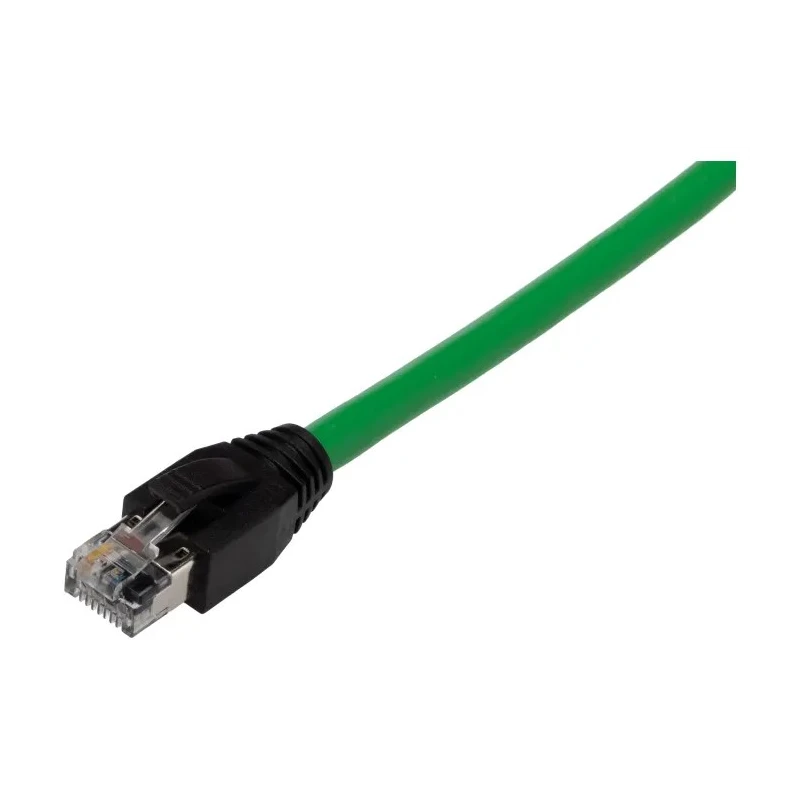 RS PRO Cat5e Ethernet Cable, 2 m Length, Green Braid PVC Jacket, M12 Male to RJ45 Male Connector, 60V RS PRO Cat5e