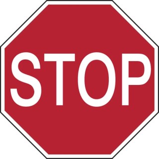 Brady STOP Safety Poster Reflective Coated Rolled Aluminium French Text 350mm STFN230-D350-FLO
