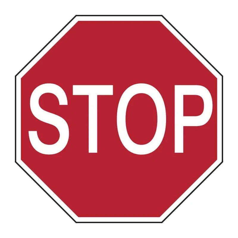 Brady STOP Safety Poster Reflective Coated Rolled Aluminium French Text 350mm STFN230-D350-FLO