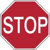 Brady STOP Safety Poster Reflective Coated Rolled Aluminium French Text 350mm STFN230-D350-FLO