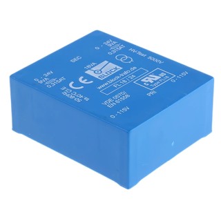 Block 24 V AC 2 Output Through Hole PCB Transformer, Dual Secondary and Primary Windings, 18 VA, UL, VDE FL 18/24