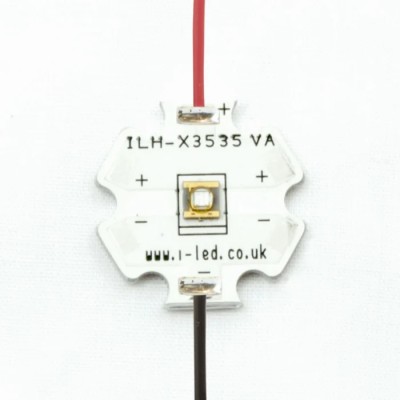 Intelligent LED Solutions 1-LEDs UV LED 290 nm 40 mW 60 ° Dome Lens 2-Pin Surface Mount ILH-XR01-S270-SC201-WIR200.