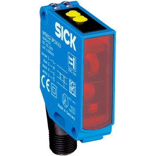 SICK Diffuse Photoelectric Sensor, Block Sensor, 350 mm Detection Range, PNP Output, IP67 IP66 Metal Housing WTB12-3P2433
