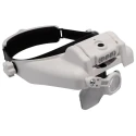 RS PRO LED Headband Magnifier with Bi-Plate Adjustable Lenses Illuminated, Rechargeable Battery, 13x Magnification 201-7938