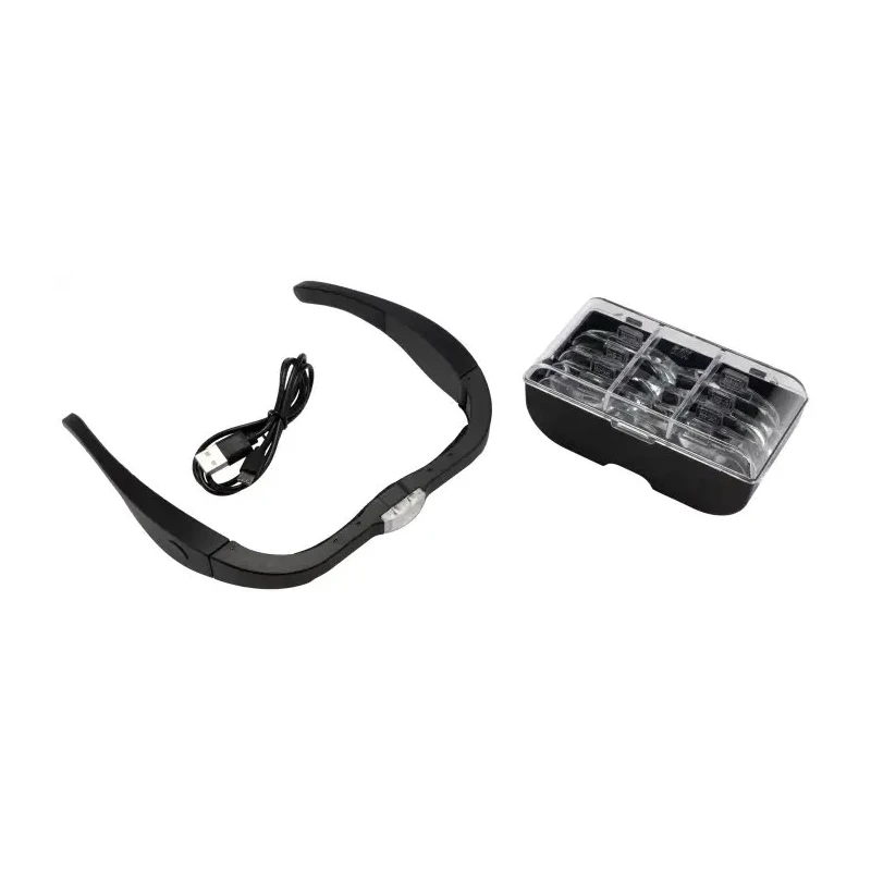 RS PRO Illuminated Magnifying Spectacle with 5x Magnification, Rechargeable Battery, LED Spotlight 201-7940