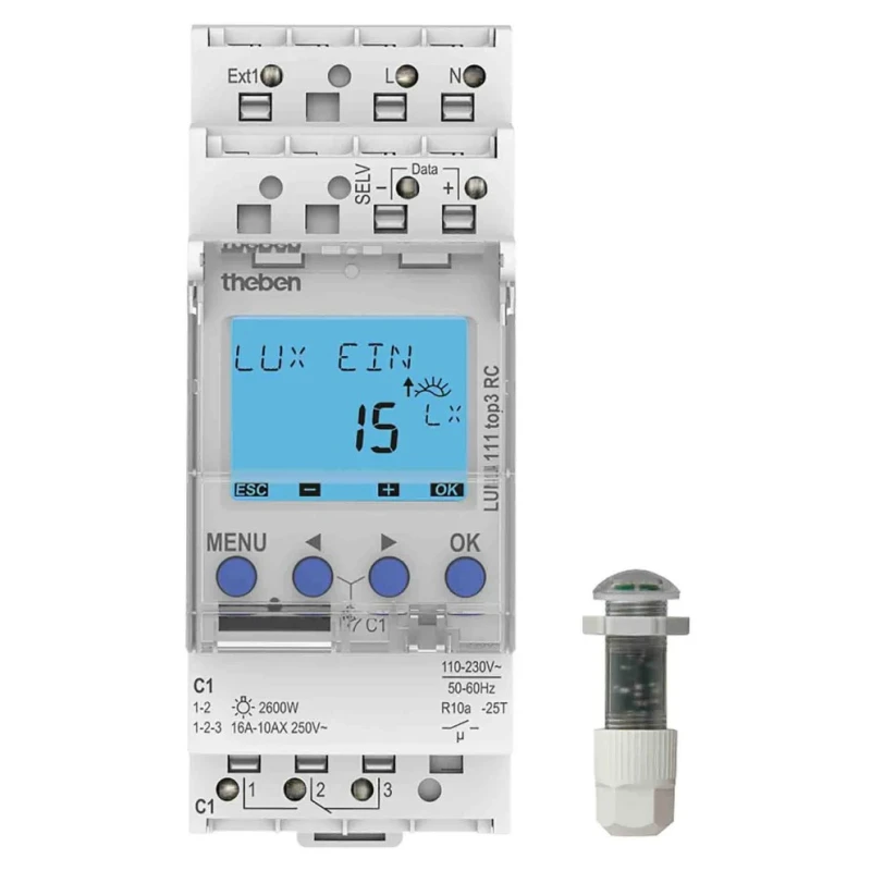 Theben Digital LUNA Twilight Switch 230V ac LUNA 110 plus EL