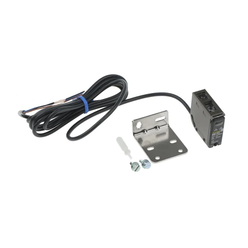 Omron Background Suppression Distance Sensor, Block Style, 5 to 200 mm Detection Range, NPN Output, LED Light E3S-CL1 2M