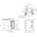 Omron Background Suppression Distance Sensor, Block Style, 5 to 200 mm Detection Range, NPN Output, LED Light E3S-CL1 2M