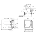 Omron Background Suppression Distance Sensor, Block Style, 5 to 200 mm Detection Range, NPN Output, LED Light E3S-CL1 2M