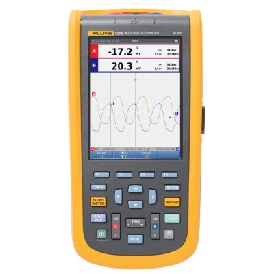 Fluke 120B Series 40 MHz Handheld Digital Oscilloscope, 2 Channels, 5.7-inch TFT Colour Display FLUKE-124B/UK