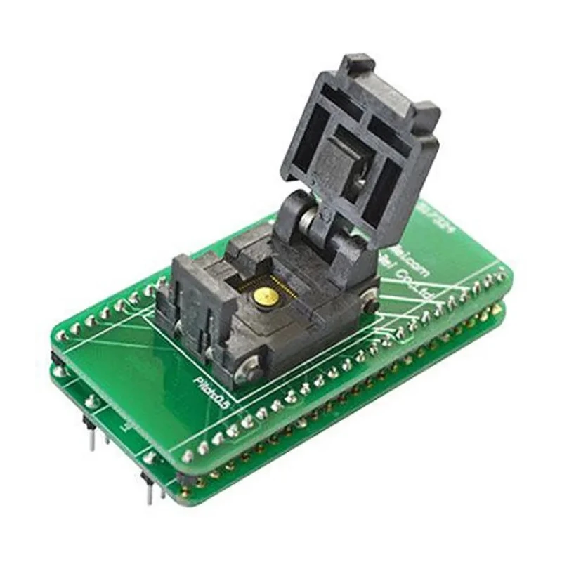 Seeit Straight Surface Mount 1.27 mm Pitch IC Socket Adapter DIP to MLF/QFN, 44 Contacts ADA-QFN44
