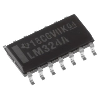 Texas Instruments Operational Amplifier 1.2 MHz Gain Bandwidth Product 14-Pin SOIC Surface Mount LM324AD
