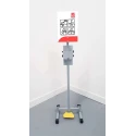 RS PRO Foot Operated Free-Standing Hand Sanitising Dispenser 1.21 m Height x 312 mm Width x 306 mm Depth 201-7831