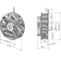 ebm-papst RER 190 Series Radial Centrifugal Fan 24V DC 860 m³/h Airflow 3900 RPM IP54 RER 190-39/14/2TDMO