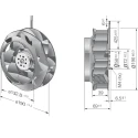 ebm-papst RER 190 Series Radial Centrifugal Fan 24V DC 860 m³/h Airflow 3900 RPM IP54 RER 190-39/14/2TDMO