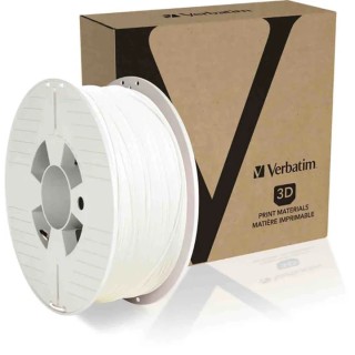 Verbatim 1.75 mm White PET-G 3D Printer Filament, 1 kg 55050