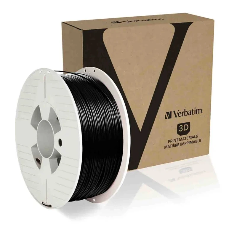 Verbatim 1.75 mm Black PET-G 3D Printer Filament, 1 kg 55052