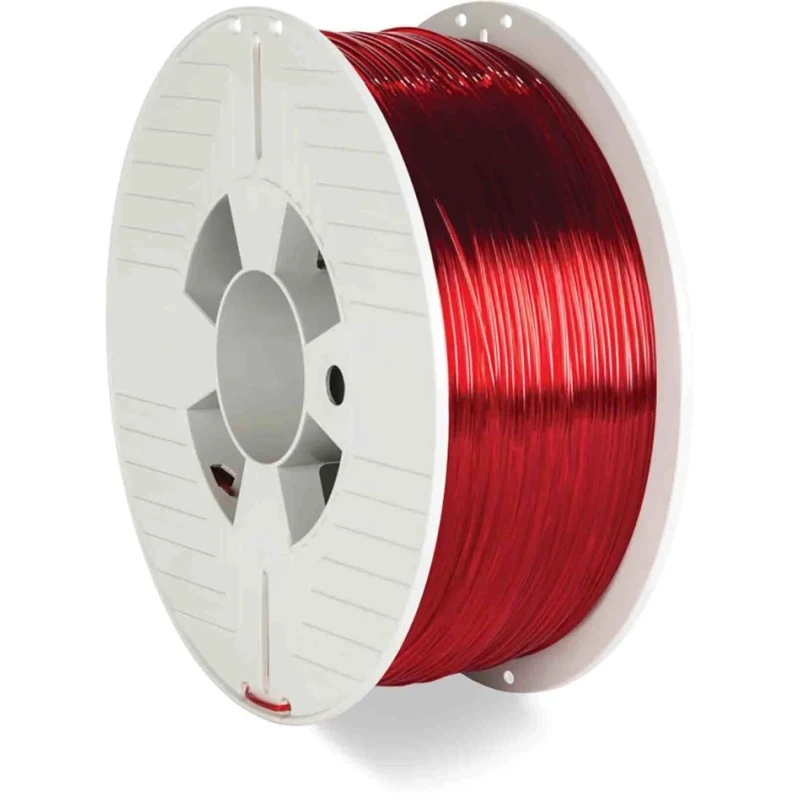 Verbatim 1.75 mm Clear Red PET-G 3D Printer Filament 1 kg 55054